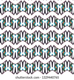 Seamless vector pattern in geometric ornamental style