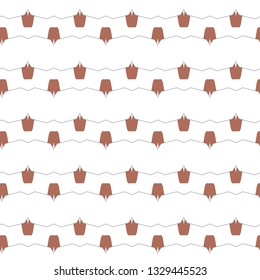 Seamless vector pattern in geometric ornamental style