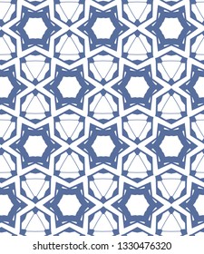 Seamless vector pattern in geometric ornamental style