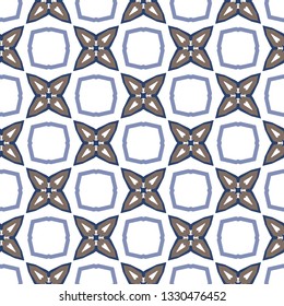 Seamless vector pattern in geometric ornamental style