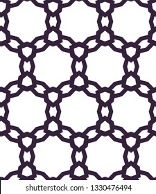 Seamless vector pattern in geometric ornamental style