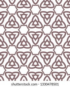Seamless vector pattern in geometric ornamental style