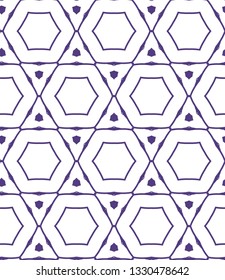 Seamless vector pattern in geometric ornamental style