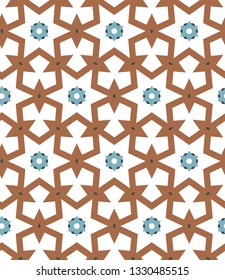 Seamless vector pattern in geometric ornamental style