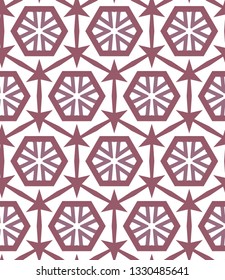 Seamless vector pattern in geometric ornamental style