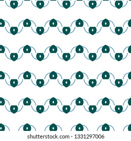 Seamless vector pattern in geometric ornamental style