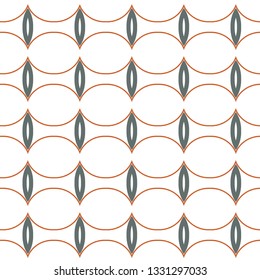 Seamless vector pattern in geometric ornamental style