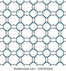 Seamless vector pattern in geometric ornamental style