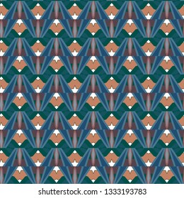 Seamless vector pattern in geometric ornamental style