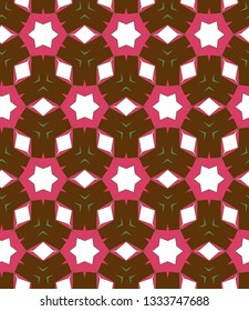 Seamless vector pattern in geometric ornamental style