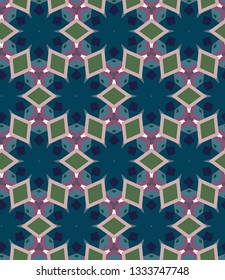 Seamless vector pattern in geometric ornamental style