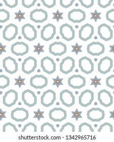 Seamless vector pattern in geometric ornamental style