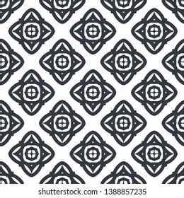 Seamless vector pattern in geometric ornamental style
