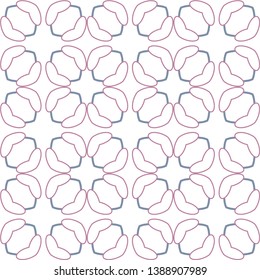 Seamless vector pattern in geometric ornamental style