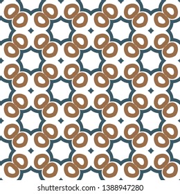 Seamless vector pattern in geometric ornamental style