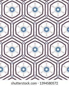 Seamless vector pattern in geometric ornamental style