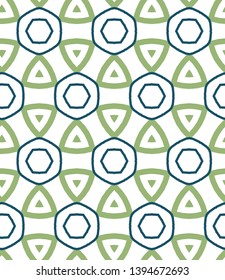 Seamless vector pattern in geometric ornamental style