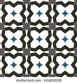 Seamless vector pattern in geometric ornamental style