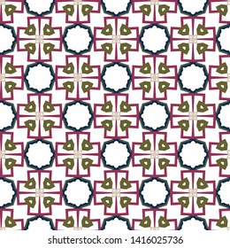 Seamless vector pattern in geometric ornamental style
