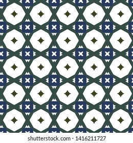 Seamless vector pattern in geometric ornamental style