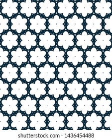 Seamless vector pattern in geometric ornamental style