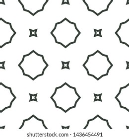 Seamless vector pattern in geometric ornamental style