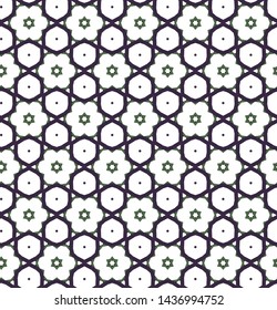Seamless vector pattern in geometric ornamental style