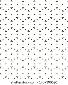 Seamless vector pattern in geometric ornamental style