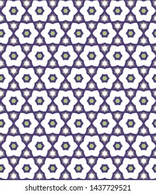 Seamless vector pattern in geometric ornamental style