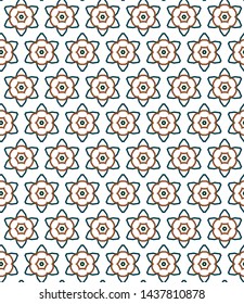 Seamless vector pattern in geometric ornamental style