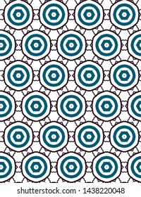 Seamless vector pattern in geometric ornamental style