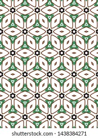 Seamless vector pattern in geometric ornamental style