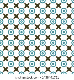 Seamless vector pattern in geometric ornamental style