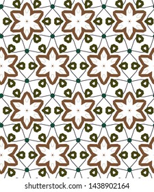 Seamless vector pattern in geometric ornamental style
