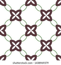 Seamless vector pattern in geometric ornamental style