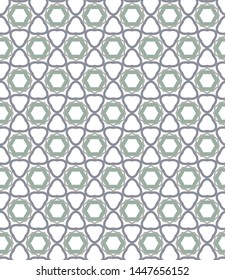 Seamless vector pattern in geometric ornamental style