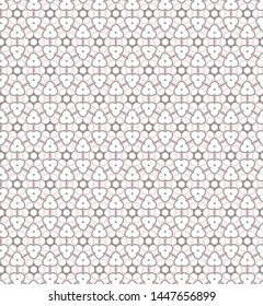 Seamless vector pattern in geometric ornamental style