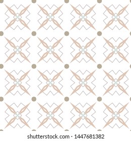 Seamless vector pattern in geometric ornamental style