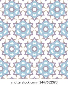 Seamless vector pattern in geometric ornamental style
