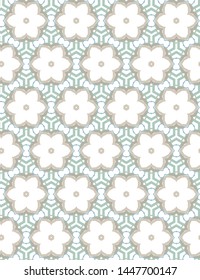 Seamless vector pattern in geometric ornamental style
