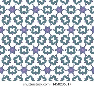 Seamless vector pattern in geometric ornamental style