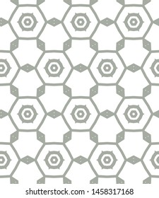 Seamless vector pattern in geometric ornamental style
