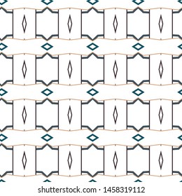 Seamless vector pattern in geometric ornamental style