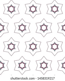 Seamless vector pattern in geometric ornamental style