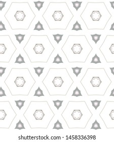 Seamless vector pattern in geometric ornamental style