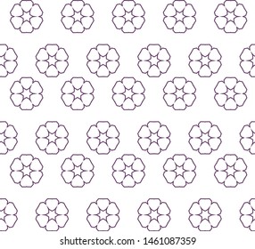 Seamless vector pattern in geometric ornamental style