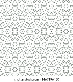 Seamless vector pattern in geometric ornamental style