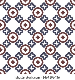 Seamless vector pattern in geometric ornamental style