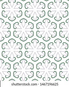 Seamless vector pattern in geometric ornamental style