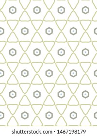 Seamless vector pattern in geometric ornamental style
